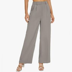 Amazon Women's Elegant Gray Wide-Leg Pants